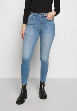 Bestpreis 👏 ONLY Petite ONLPOWER MID PUSH UP - 👖 Jeans Skinny Fit - Light Blue Denim | Damen 🤩