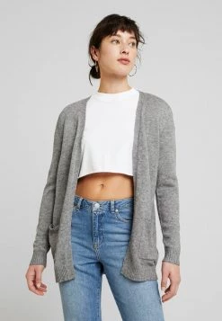 Bestes Angebot 🤩 ONLY Petite Damen ONLLESLY OPEN CARDIGAN - Strickjacke - Medium Grey Melange 🤩
