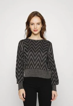 Am billigsten ⌛ ONLY Petite Damen ONLGLITZ LIFE - Strickpullover - Black/gold 🧨