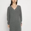 Rabatt 🔔 ONLY Petite Damen ONLMELTON LIFE 👗 DRESS - Strickkleid - Medium Grey Melange 🥰