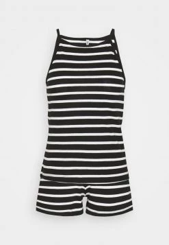 Neu ❤️ ONLY Petite Damen ONLMAY LIFE STRIPE SET - Top - Black/cloud Dancer 😉