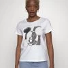 Bestpreis 🔥 ONLY Petite Damen ONLMICKEY SPLIT FACE - T-Shirt Print - White ❤️