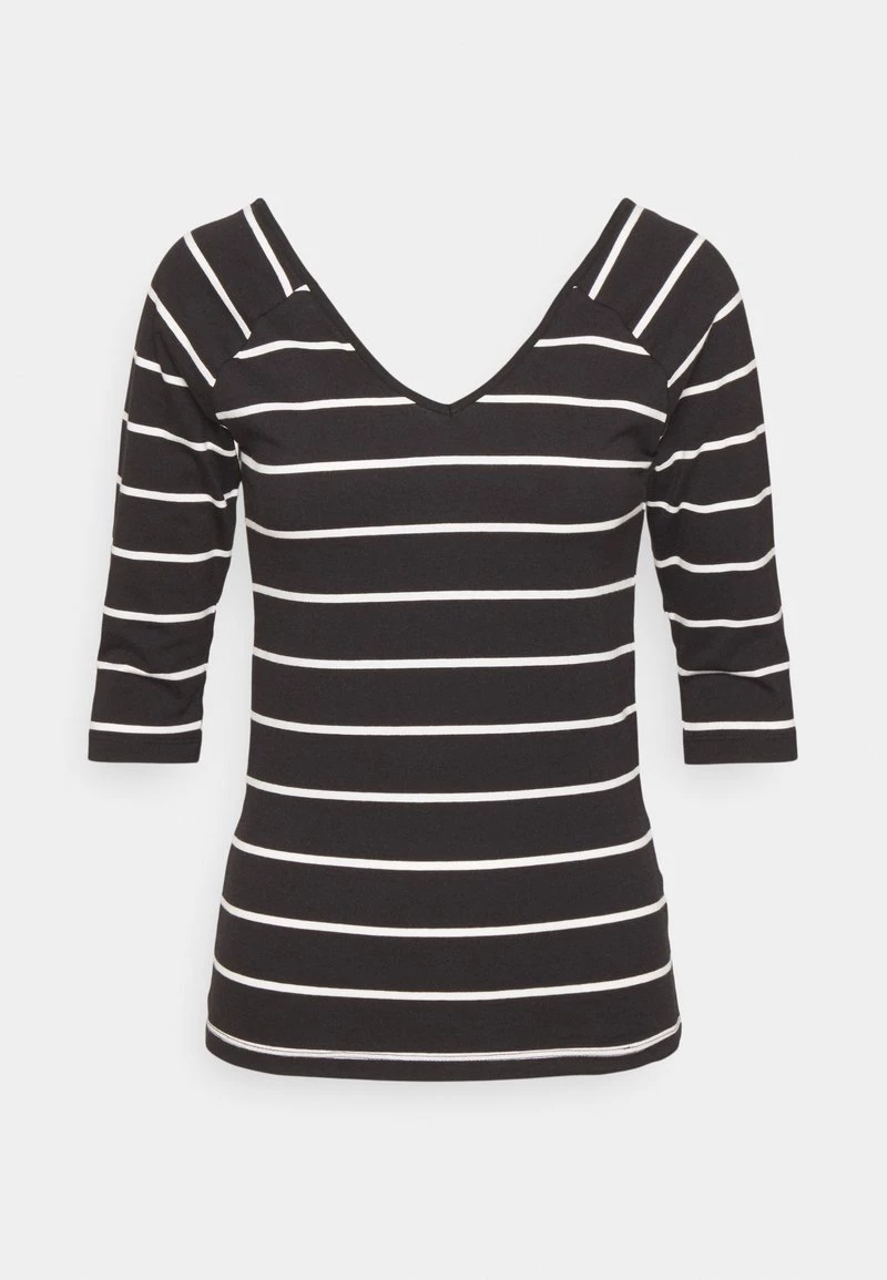 Blitzangebot 🧨 ONLY Petite Damen ONLFIFI V NECK - T-Shirt Print - Black Cloud Dancer 🧨