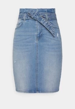 Brandneu 🌟 ONLY Petite Damen ONLHUSH LIFE PAPERBAG 👗 SKIRT - 👖 Jeansrock - Medium Blue Denim 😍