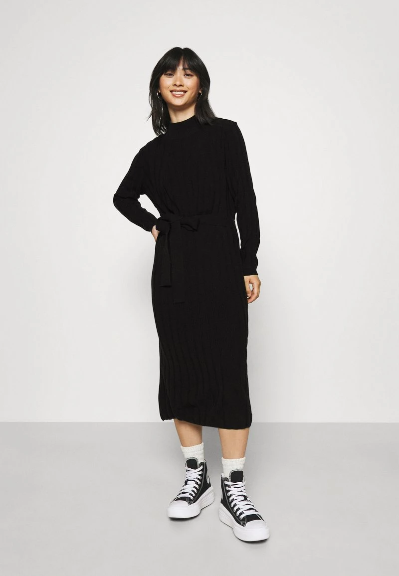 Besorgen 🔥 ONLY Petite Damen ONLNEW TESSA O-NECK 👗 DRESS - Strickkleid - Black 🎁 – Bild 2