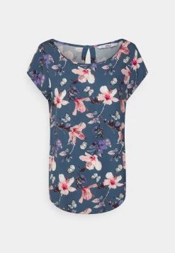 Rabatt 🧨 ONLY Petite Damen ONLNOVA LIFE - T-Shirt Print - Indigo ✔️