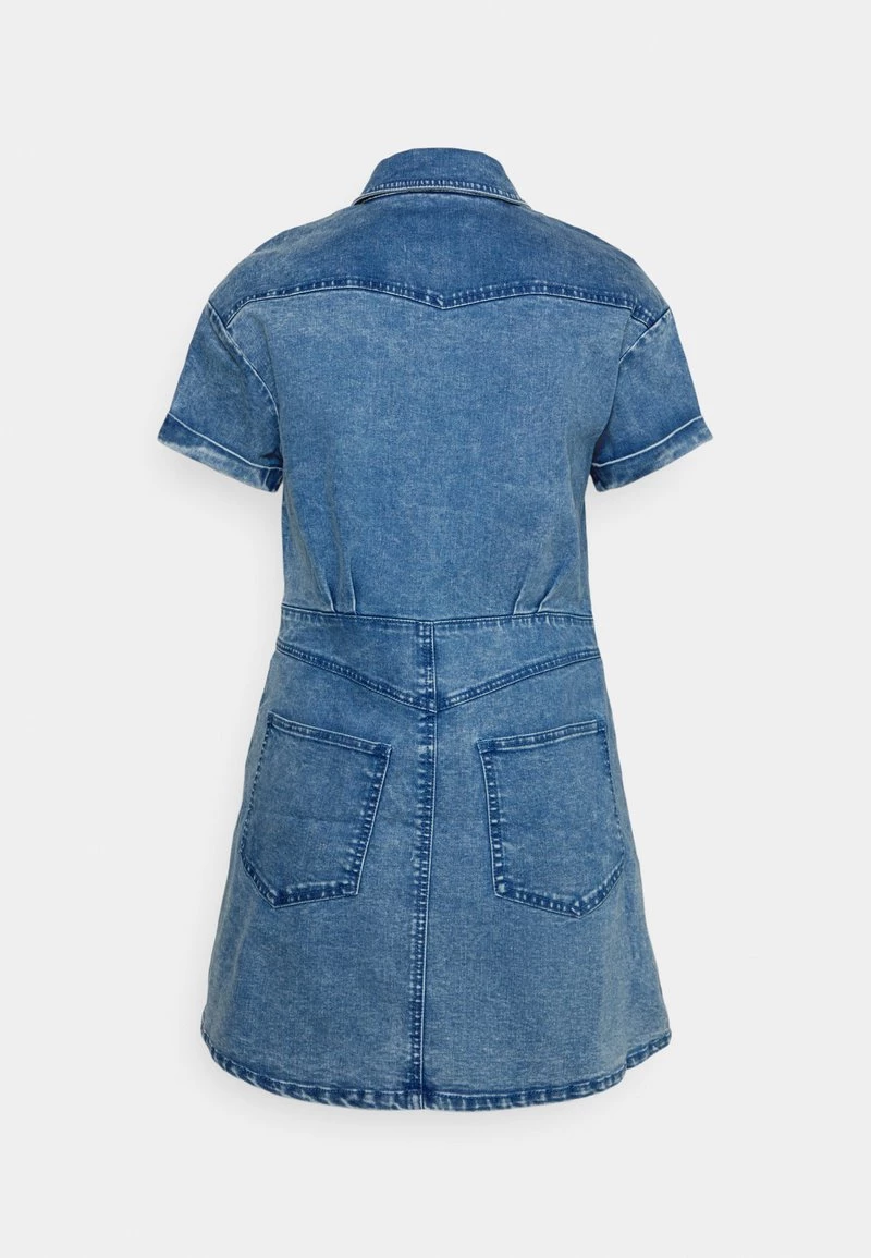 Besorgen 👏 ONLY Petite Damen ONLFLEUR BUTTON 👗 DRESS - 👖 Jeanskleid - Light Blue Denim 😍 – Bild 2