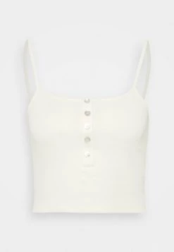 Schlussverkauf 💯 ONLY Petite Damen ONLNESSA SHORT BUTTON - Top - Cloud Dancer ❤️