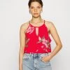 Coupon 🔔 ONLY Petite Damen ONLNOVA LUX KEYHOLE - Top - Chinese Red 🥰