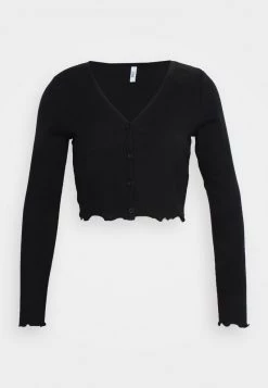Auslauf ⌛ ONLY Petite Damen ONLKENYA LIFE CROPPED BUTTON CARDI - Strickjacke - Black 💯