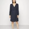 Budget 🤩 ONLY Petite Damen ONLSTEFFIE V NECK 👗 DRESS - Strickkleid - Night Sky ⌛