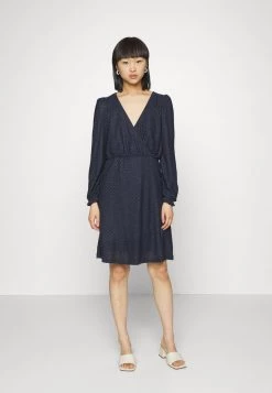 Budget 🤩 ONLY Petite Damen ONLSTEFFIE V NECK 👗 DRESS - Strickkleid - Night Sky ⌛