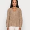 Beste Bewertungen von 🔔 ONLY Petite Damen ONLBRITNEY V NECK - Strickpullover - Ginger Root/melange 🌟